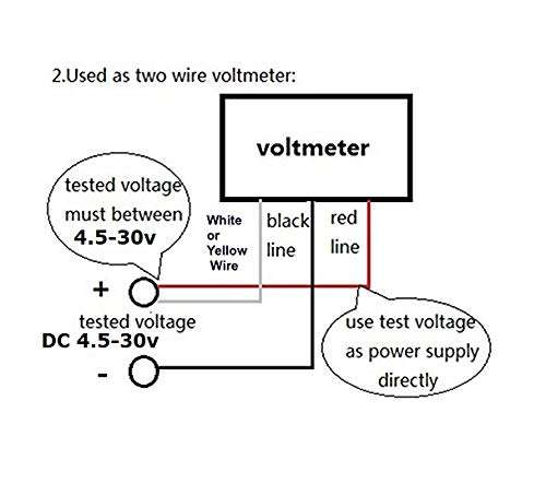 4.5 to 30v DC 0.56 Inch Mini Blue LED Display Panel Voltage Meter