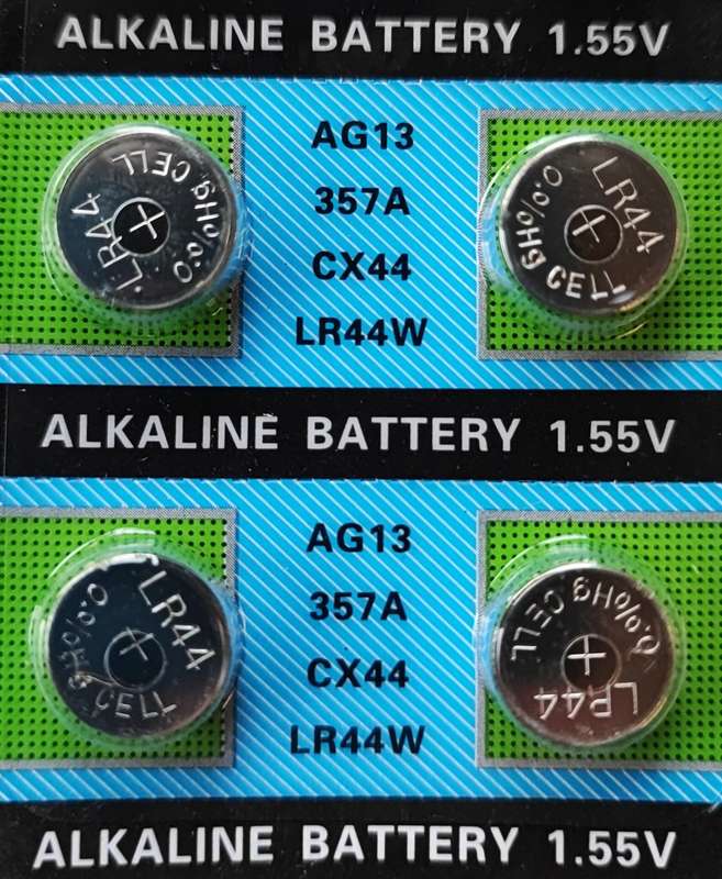 2-Pack LR44W/AG13 1.55v Alkaline Button battery