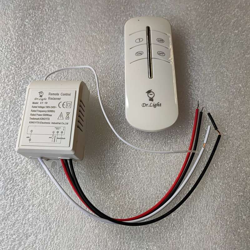 DR Light 1 Channel AC 220v Remote Controlled Switch - Wireless Control for Home Appliances and Li...