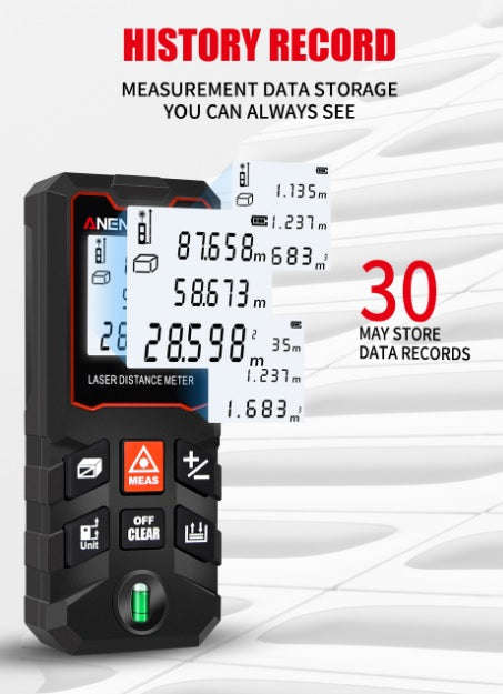 Aneng B100 Digital Laser Distance Meter and Laser Range Finder