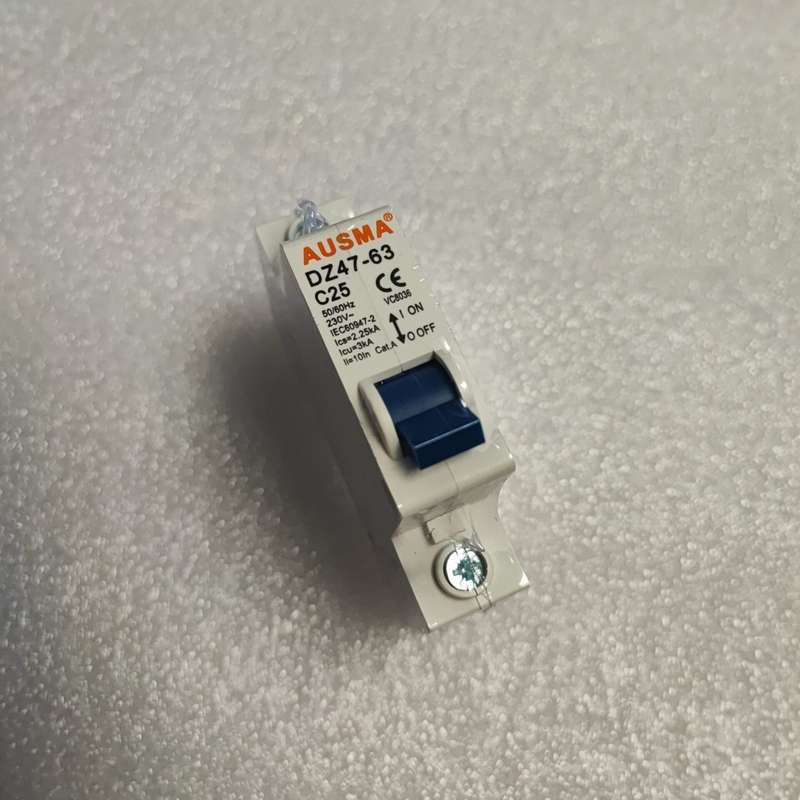 AUSMA DZ47-63 1Pole 25Amp Din Rail Circuit Breaker - Reliable and Efficient Protection for Electr...