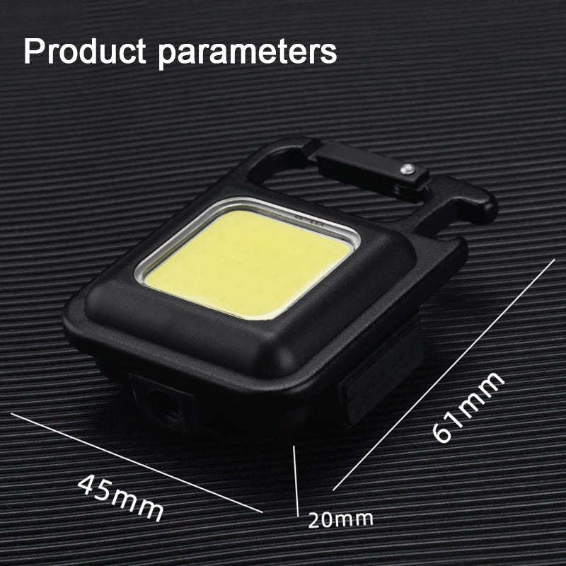 Multifunction Mini Glare COB Keychain Light