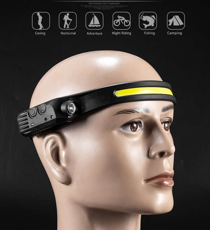 350LM COB LED Rechargeable Induction Headlamp