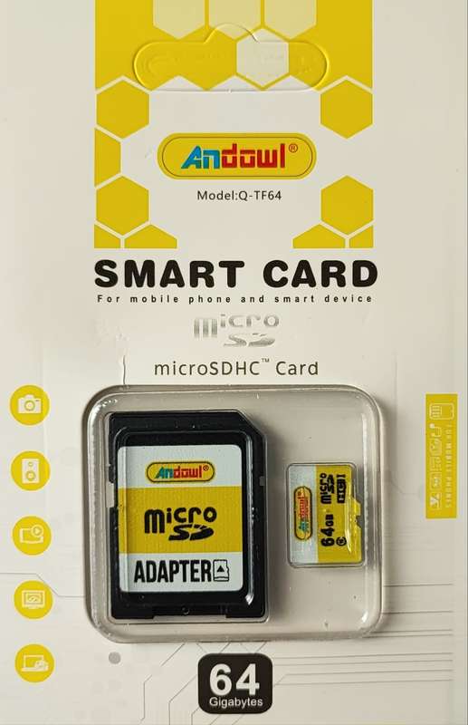 Andowl Q-TF64 64GB Class 10 Micro SD Card - Fast Data Transfer and Ample Storage Space for All De...