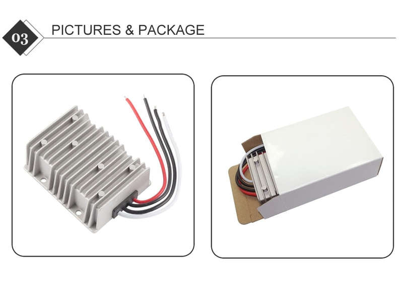 RCNUN High Quality 48V to 12V 30A DC to DC Step Down Converter - Efficiently Convert High Voltage...