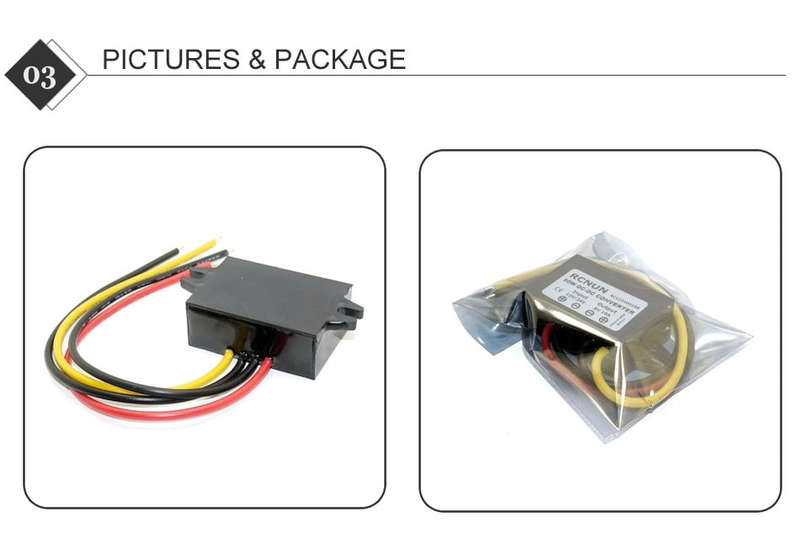 RCNUN 24V to 12V 5A Step-down DC DC Converter - Reliable and Efficient Power Conversion