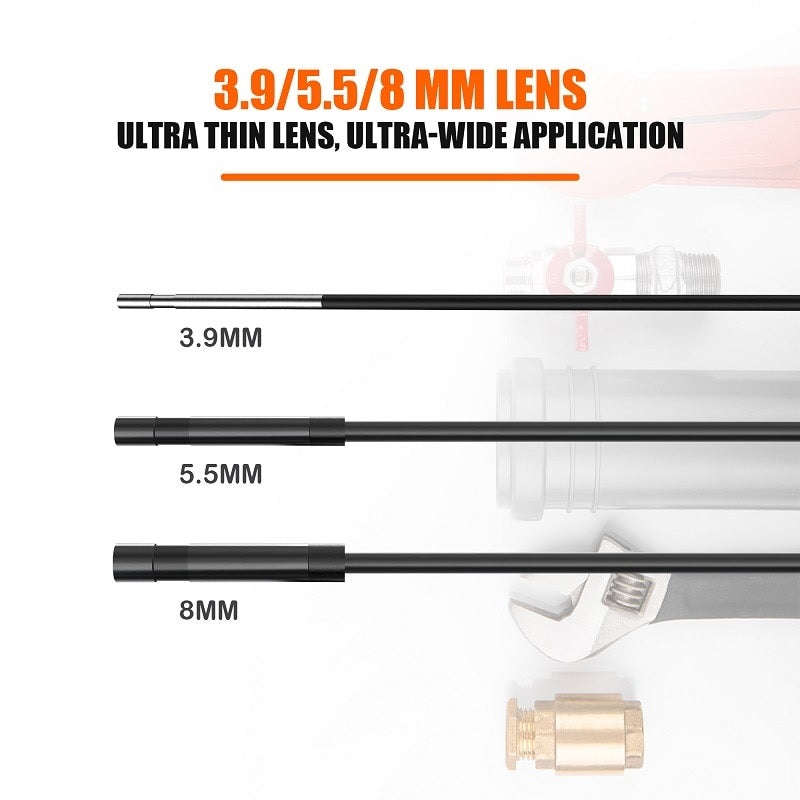 2Meter 5.5mm DUAL Lens 4.3 Inch IPS Screen Industrial Endoscope