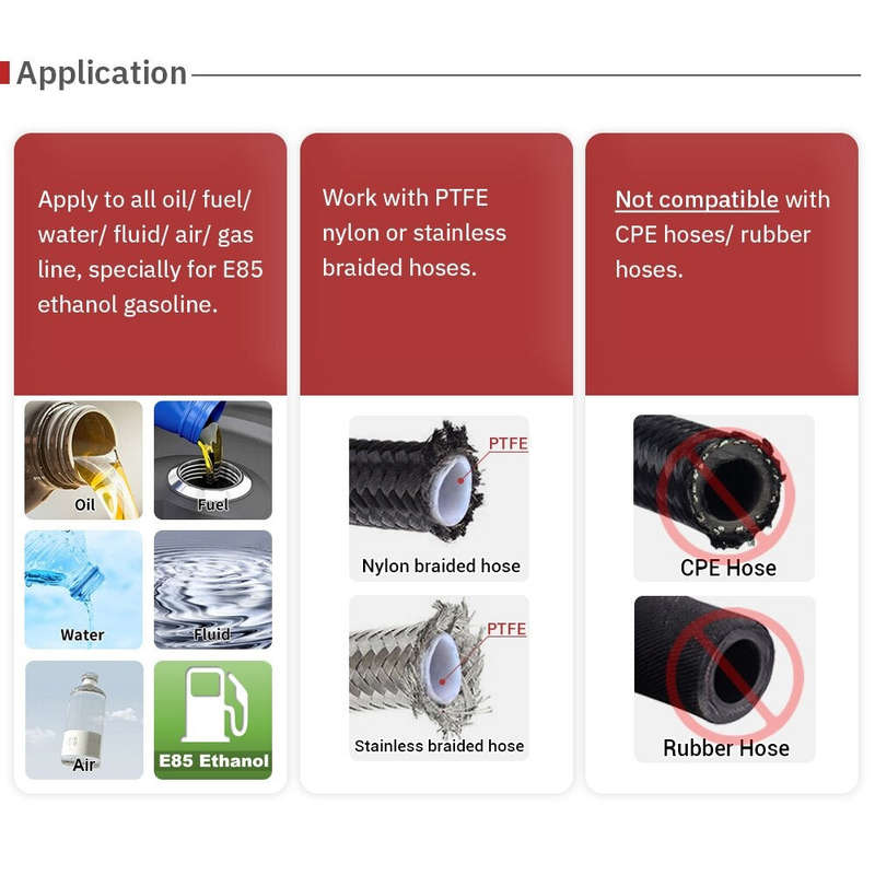 PTEF AN10 90 Degree Hose End Fitting For Stainless Steel Braided Hose