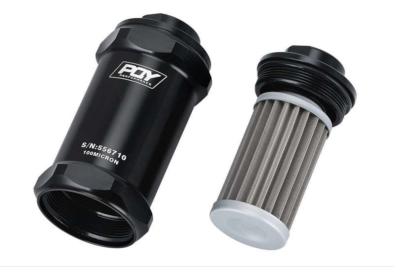 AN8 Inline Fuel Filter Compatible with E85 Ethanol