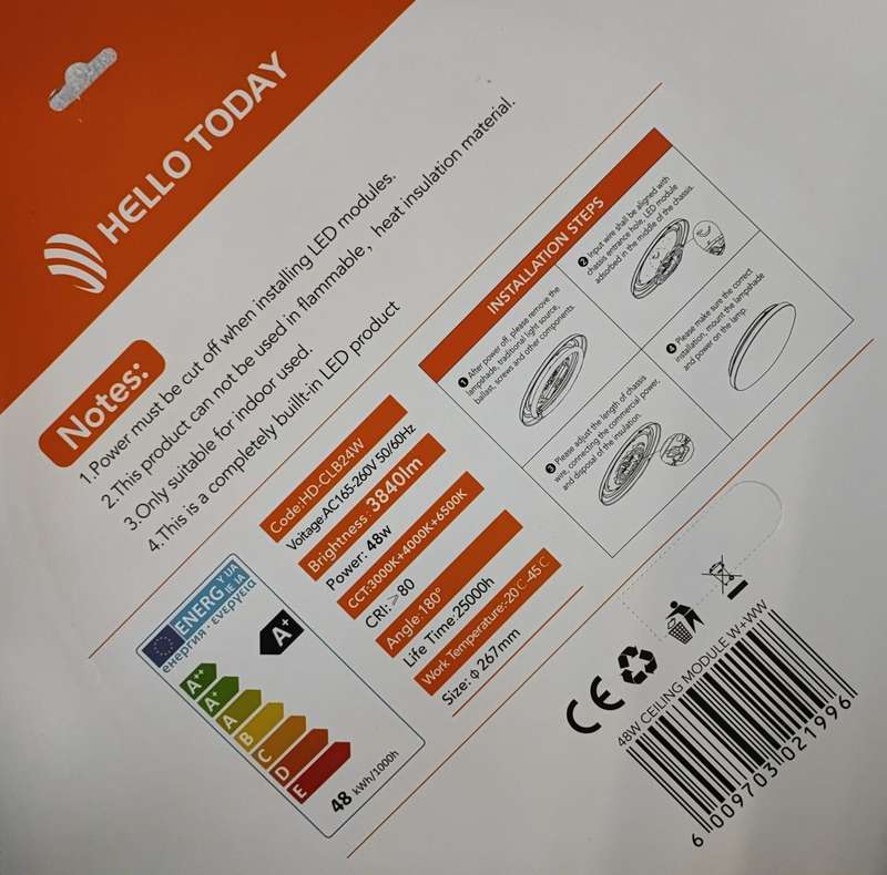 Hello Today 48watt 3840 Lumens 3 Color LED Panel Light - Versatile and Energy-Efficient Lighting ...