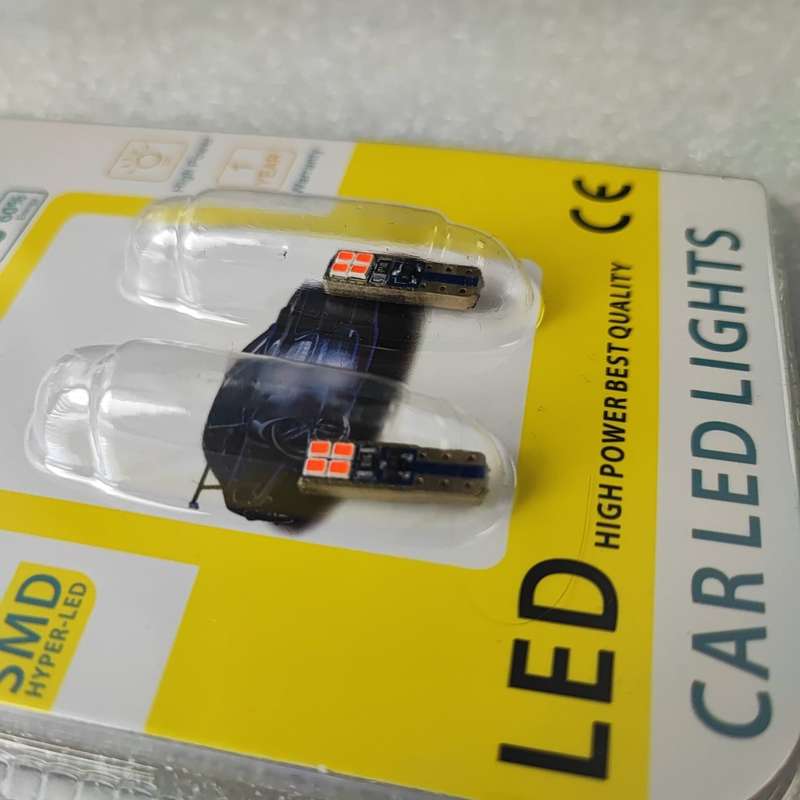 T5 8SMD 2016 RED Chip Canbus Car LED Bulb