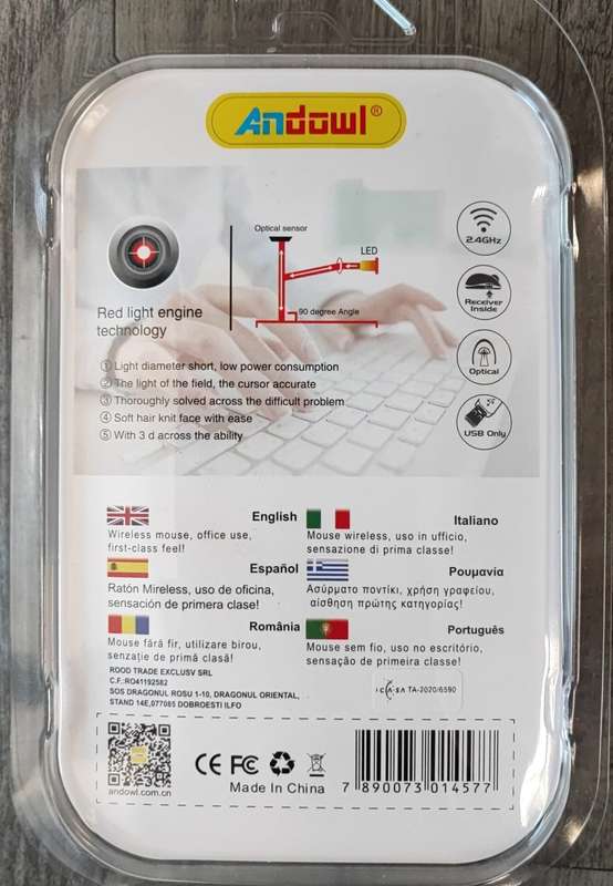 Andowl QM71 2.4Ghz Wireless Mouse - Seamless Connectivity and Precise Control