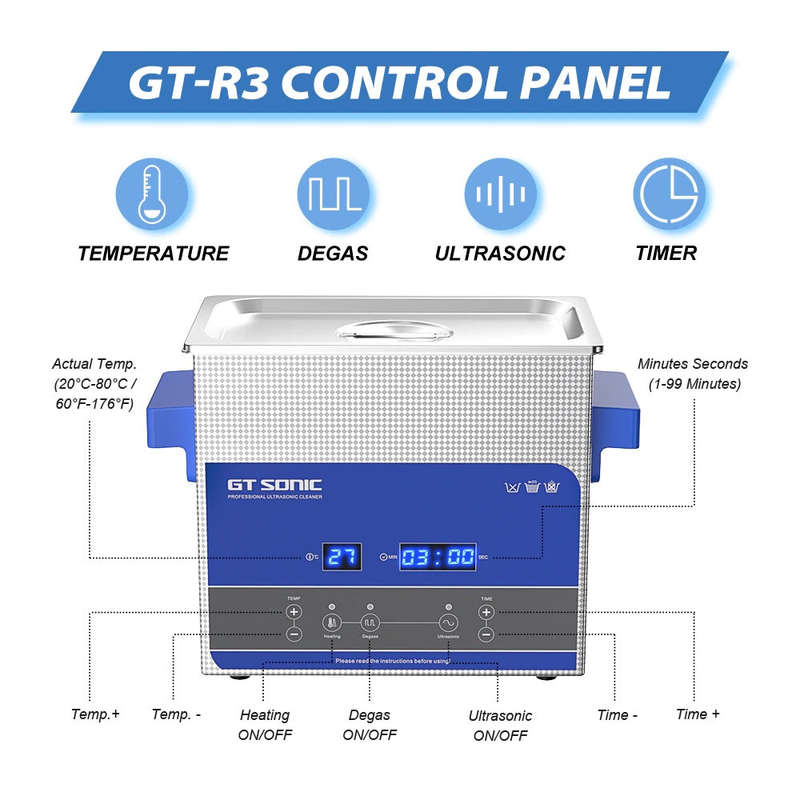 DEMO 3L 100W Ultrasonic Bath for Cleaning Jewelry