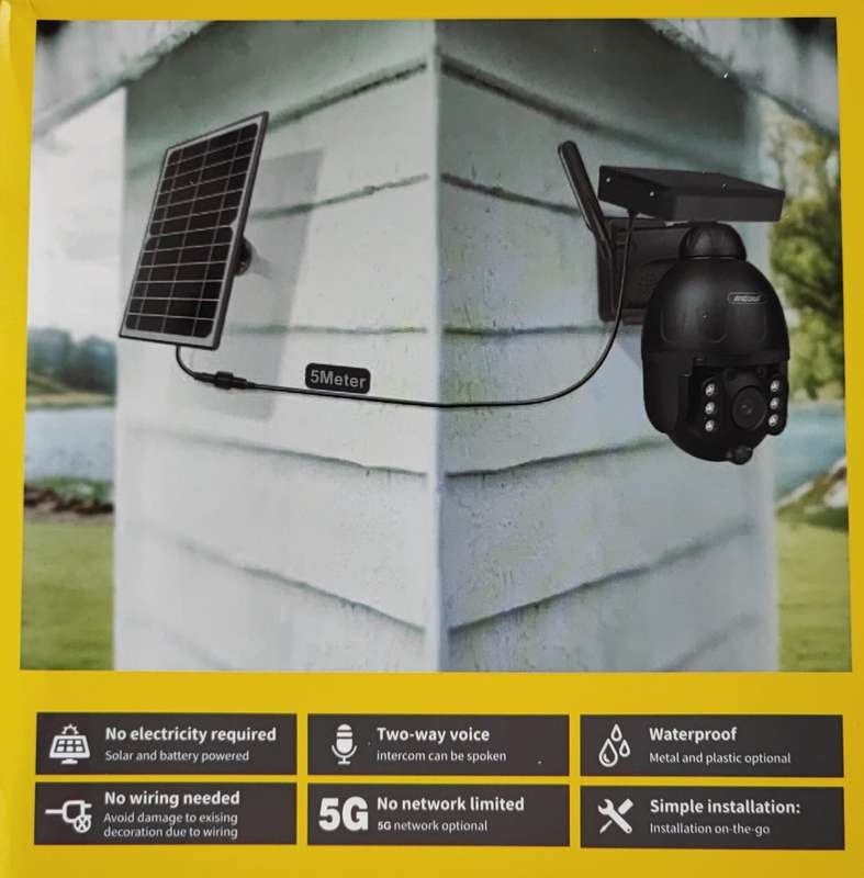 Andowl Q-SX80 Solar 4K HD Wifi+5G Outdoor Smart IP PTZ Camera - High-Quality Surveillance Camera ...