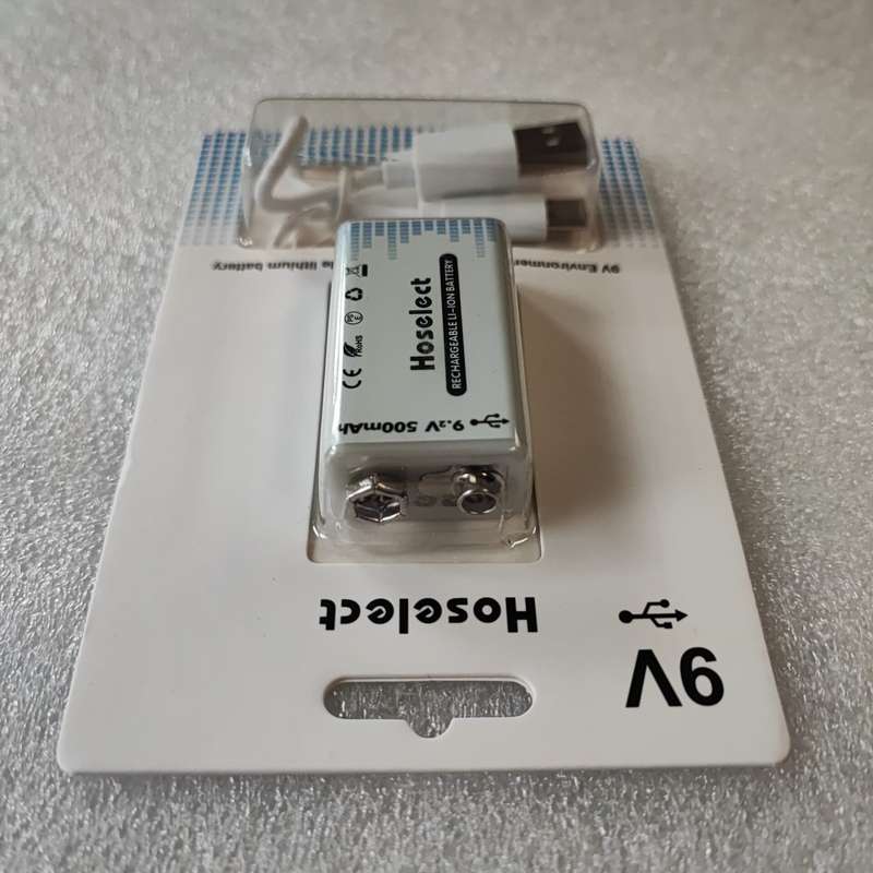 Hoselect 9v 500mah Li-Ion Rechargeable Battery