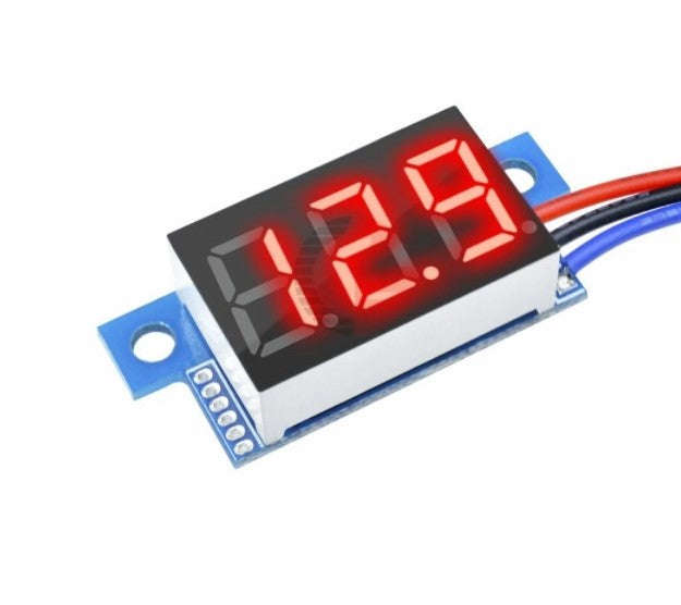 DC 0-100V 0.36 Inch Mini Digital Volt Meter 3 Wire - BLUE