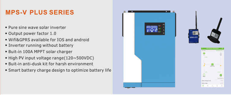 PowMr 3.5KW 24v 100Amp MPPT Pure Sine Hybrid Solar Inverter - Efficient & Reliable Solar Energy C...