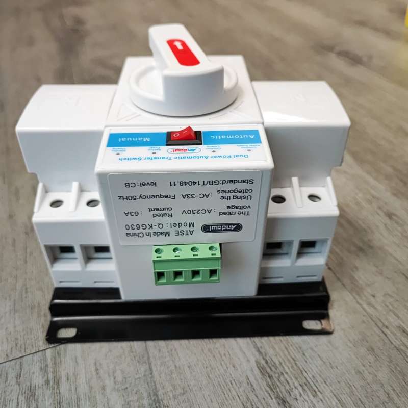 ANDOWL Q-KG630 63Amp 2 Pole AC220v Automatic Changeover Switch - Reliable and Efficient Power Tra...