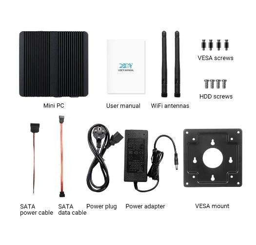XCY Mini PC | 8GB RAM 128GB SSD | Intel Celeron J1900 Quad-Cores 2.0GHz - Powerful and Compact Mi...
