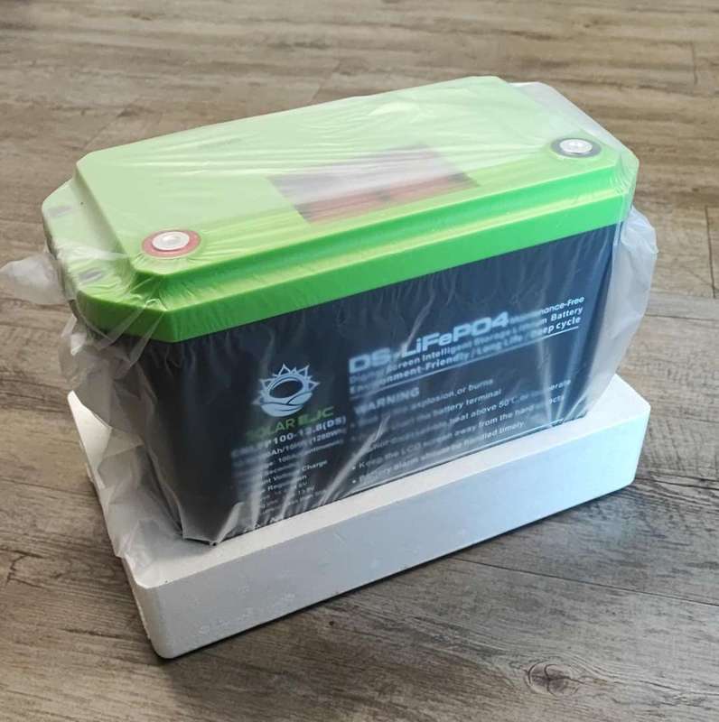 Solar EJC 100AH 12.8v 1.28kwh LiFePo4 Portable Battery - High-Capacity Lithium Iron Phosphate Bat...