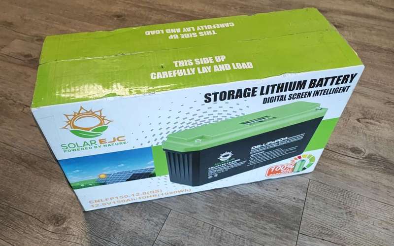 Solar EJC 150AH 12.8v 1.92kwh LiFePo4 Portable Battery - Reliable Power Solution for Outdoor Adve...