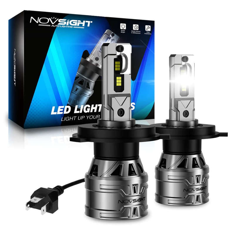 Novsight N61T General Series H4/9003 60W 13000LM DUAL Color LED Headlight Kit - Improved Visibili...