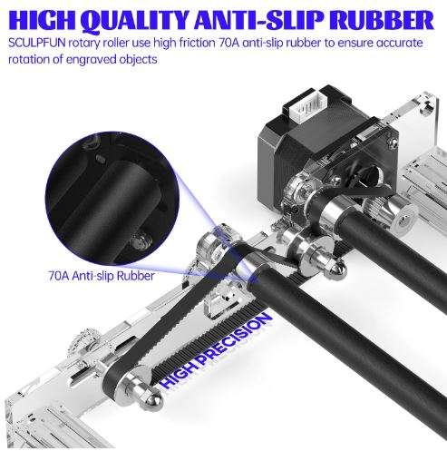 Enhance Your Engraving with SCULPFUN Laser Rotary Roller for Sculpfun Laser Engraver