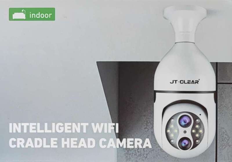 JT-CLEAR 2MP HD Wifi Intelligent Cradle Head Smart Camera - High-Quality Surveillance Camera with...