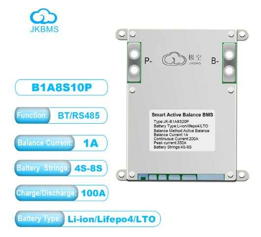 Upgrade Your Battery System with the JK 1Amp Active Balance Smart BMS - Efficient Lifepo4, Li-Ion...