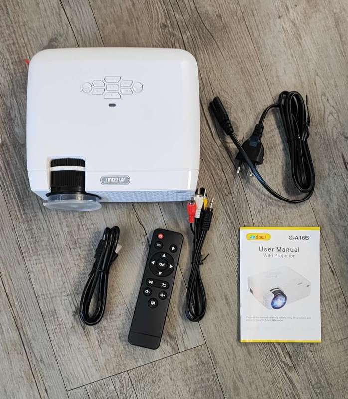 Andowl Q-A16B Ultra HD WiFi Mirroring LED Projector - Stunning Visuals in Ultra HD Resolution wit...