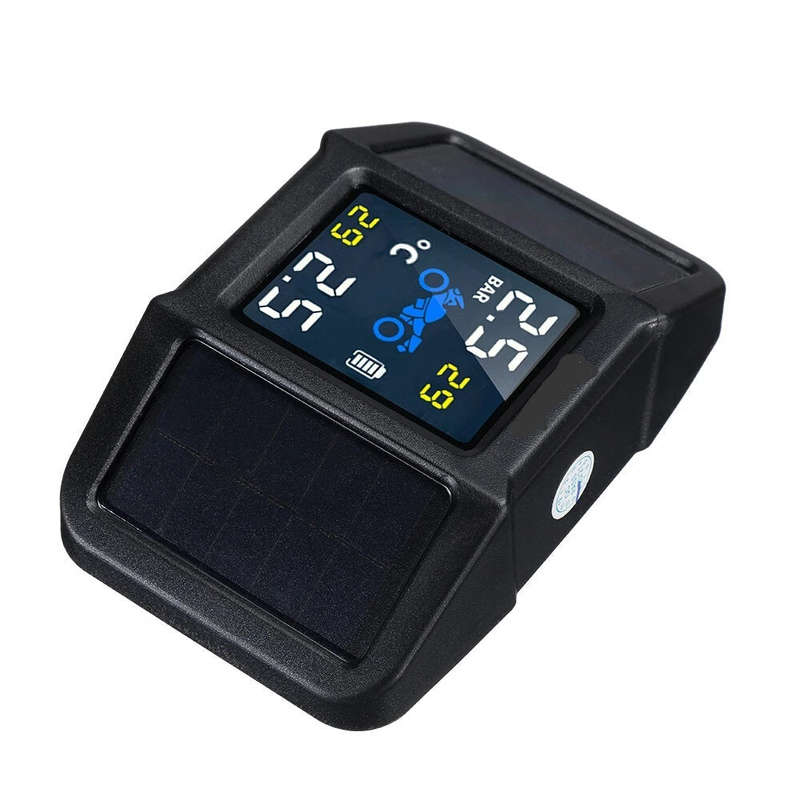 DEMO Solar Powered LCD Display Motorcycle Real Time Tire Pressure Monitor System