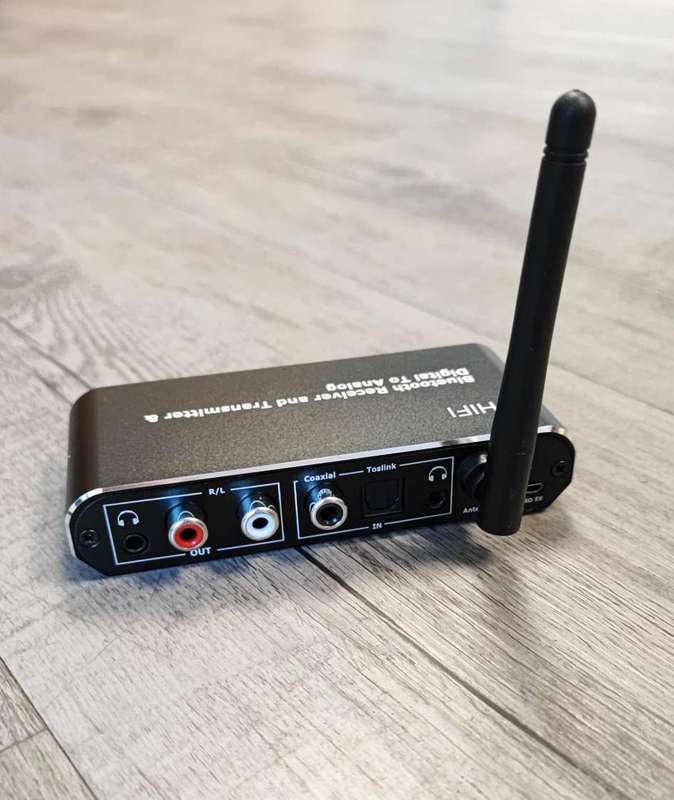 D09 Wireless Bluetooth Receiver/Transmitter and Digital to Analog Converter - Stream Music Wirele...