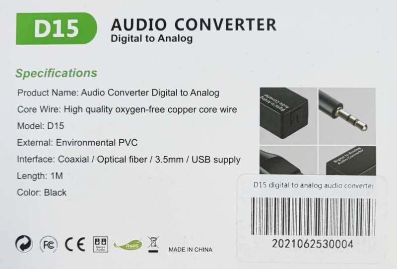 D15 Digital to Analog Audio Converter Kit - High-Quality Converter for Digital to Analog Audio Si...
