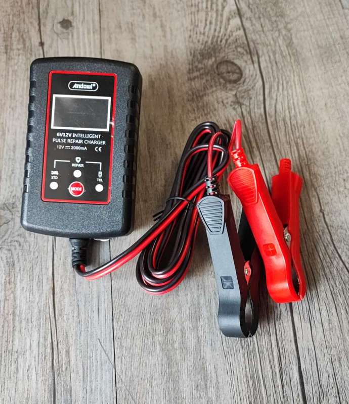 ANDOWL Q-DC1202 6v/12v 2Amp Intelligent Pulse Repair Battery Charger - Restore and Maintain Batte...