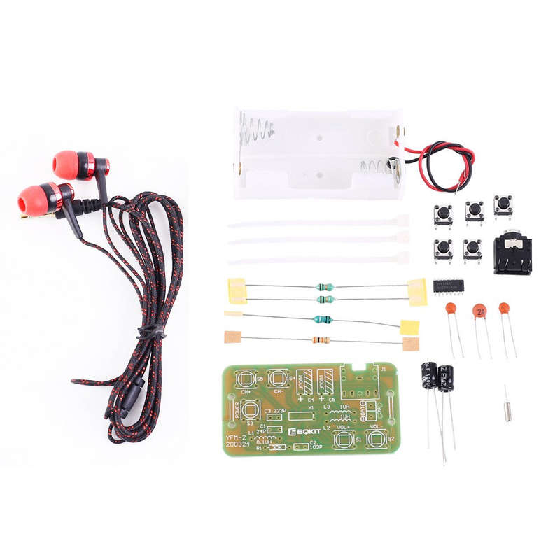 DIY FM Stereo Radio Module with Headset - Adjustable 76-108MHz Wireless Receiver DC 3V