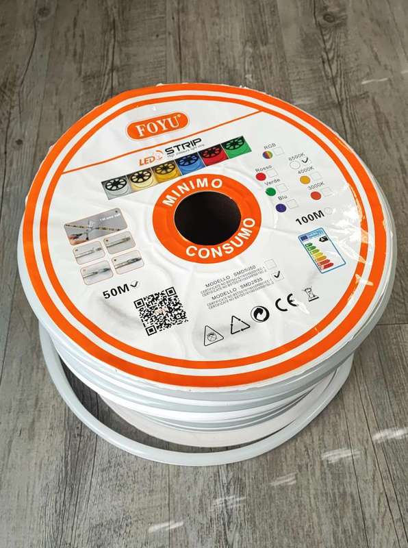 FOYU 50m Heavy Duty Neon Flexible SMD2835 Led Chip LED Weatherproof Rope Light Strip Roll