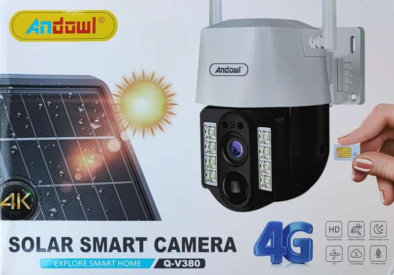 DEMO Andowl Q-V380 4K Solar Intelligent 4G IP PTZ Camera