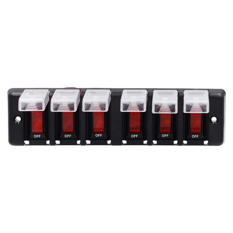 8 Gang DC 12V Splashproof Rocker Circuit Breaker Panel - Durable and Versatile Electrical Panel f...