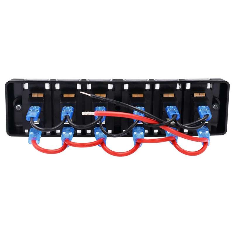 8 Gang DC 12V Splashproof Rocker Circuit Breaker Panel - Durable and Versatile Electrical Panel f...