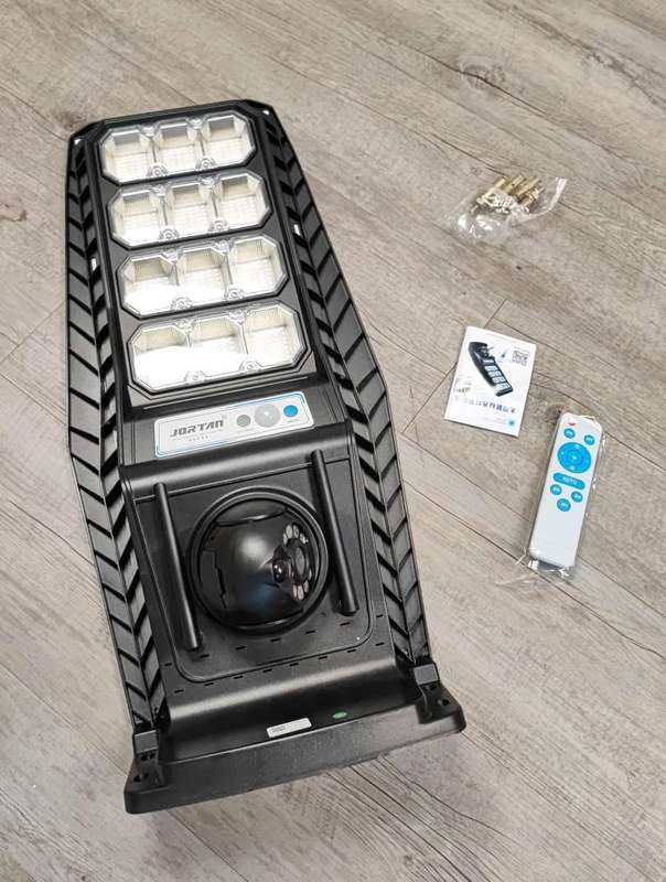Jortan Solar Powered LED Street Pole Light with Wifi IP Camera - Eco-friendly Outdoor Lighting wi...
