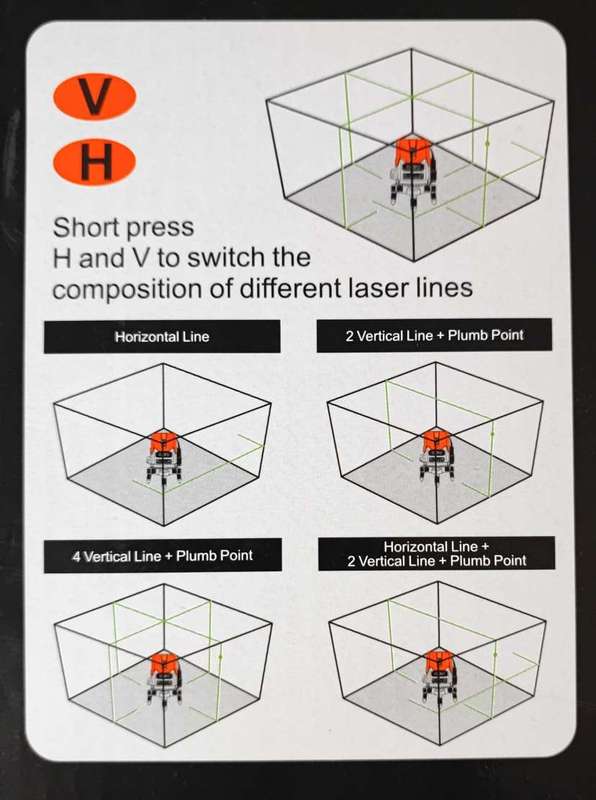 SHIND High Quality 30Meter 5 Beam 4V1H1D Laser Level - Versatile and Accurate Tool for Leveling a...