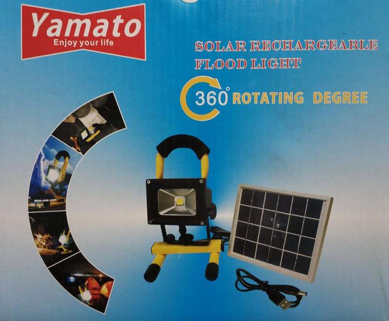 DEMO Yamato 20W Solar Rechargeable Portable LED Flood Light - Compact and Powerful Lighting Solution
