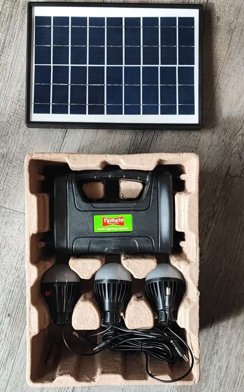 Digimark 3 LED Solar Portable Power Box Mobile Charger and Portable Light - Eco-Friendly Device f...