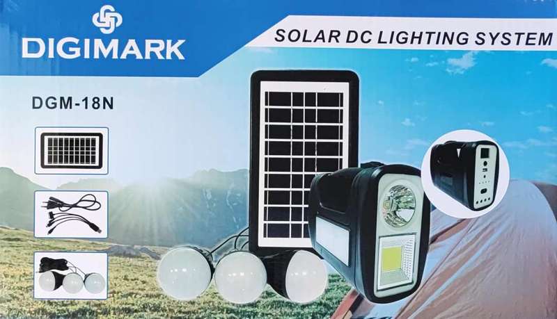 Digimark 3 LED Solar Portable Power Box Mobile Charger and Portable Light - Eco-Friendly Device f...