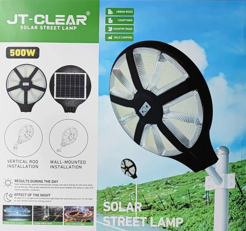 JT-CLEAR 500W Solar-Powered LED Walkway Light  Energy-Efficient Outdoor Lighting Solution
