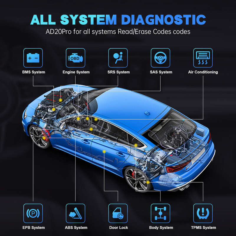 Xtool AD20 Pro Advanced Wireless OBD System Diagnosis Tool