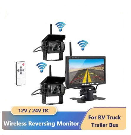 DEMO Dual Camera Wireless Rear View Camera and 7-Inch Monitor Kit