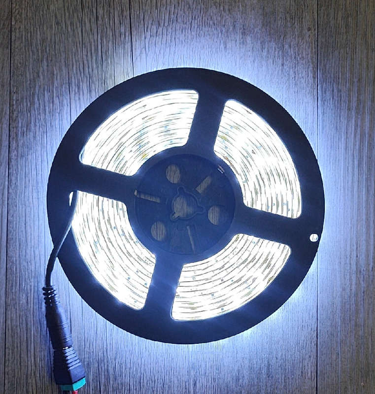 12v DC 5m 150 x 5050Led Chip Soft Cool White Weatherproof LED Light Strip Roll