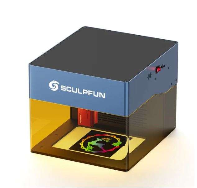 Sculpfun iCube Pro Max 10W Laser Engraver Portable Laser Engraving Machine with Smoke Filter Temp...