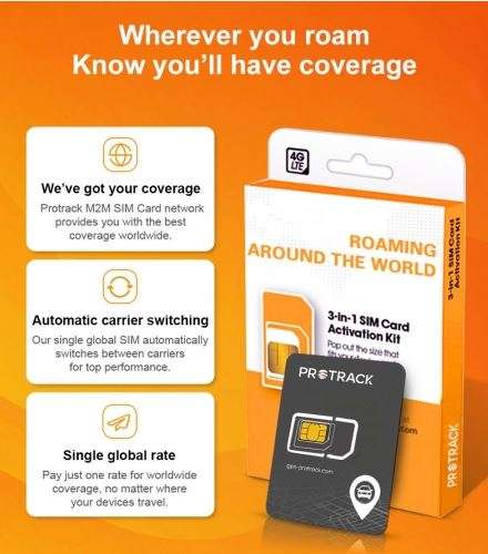 Protrack M2M 30MB per Month Roaming Data SIM Card